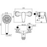 Смеситель для душа LEMARK BRONX LM3703BL